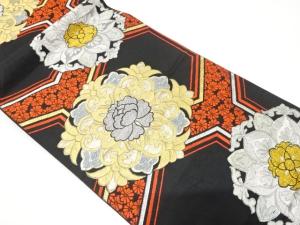 アンティーク　亀甲に華紋織り出し袋帯（材料）